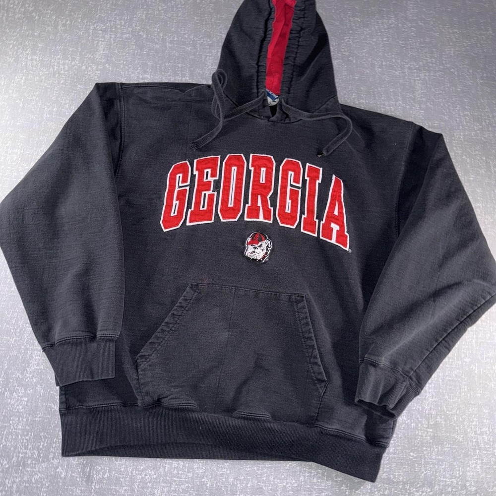 Georgia Bulldogs Hoodie Sweatshirt Mens XL Black NCAA Football Ovb Pullover